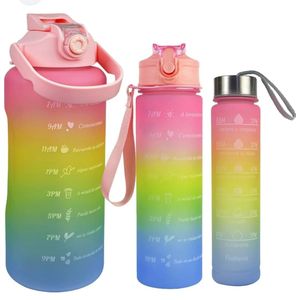 PRICE DROPP☀️KipFit 3 In 1 Motivational Water Bottles Set / 2Litres / 900ml / 300ml🎀large-capacity to meet your different needs of the amount of water intake in summer, the small one could be totally