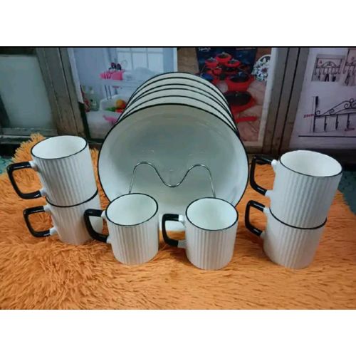 🚀 FLASH SALE! 🌟 Premium 12PCS Japanese Dinner Set 🇯🇵 – 6pcs 🍽️ 8 inches Plates + 6 ☕ Mugs ✨ Elegant & Durable | FREE 12PCS Spoon Set 🎁Designed with high-quality ceramic, this set is perfect for