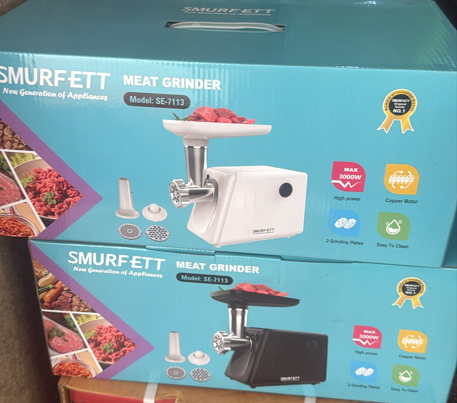 READLY AVAILLABLE🦋2500W Max Electric Meat Grinder & Sausage Stuffer - Mincer Machine with Tool 1 Blade And 3 Plates, 3 Tubes & Kubbe Kit Tool for Home Kitchen Use🎉innovative 45° fast cutting process