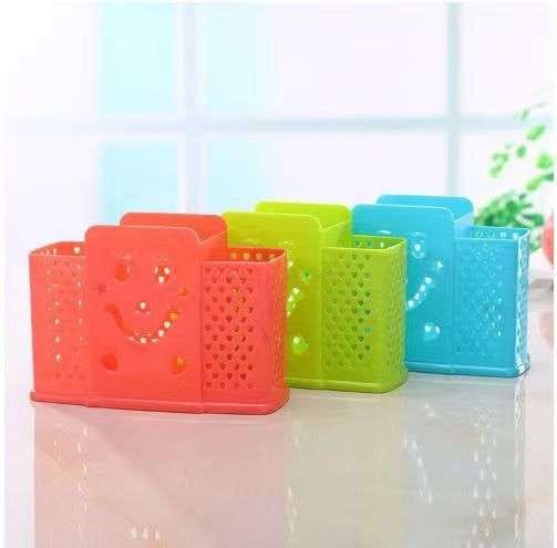 ON STOCK🦋High quality plastic spoon holder, Multi-Compartment Kitchen Utensil Holder, Cutlery Drainer Dryer Basket, Plastic Spoon Fork Knife Organizer,Kitchen Tool Holder with Drainage,Drying Rack fo