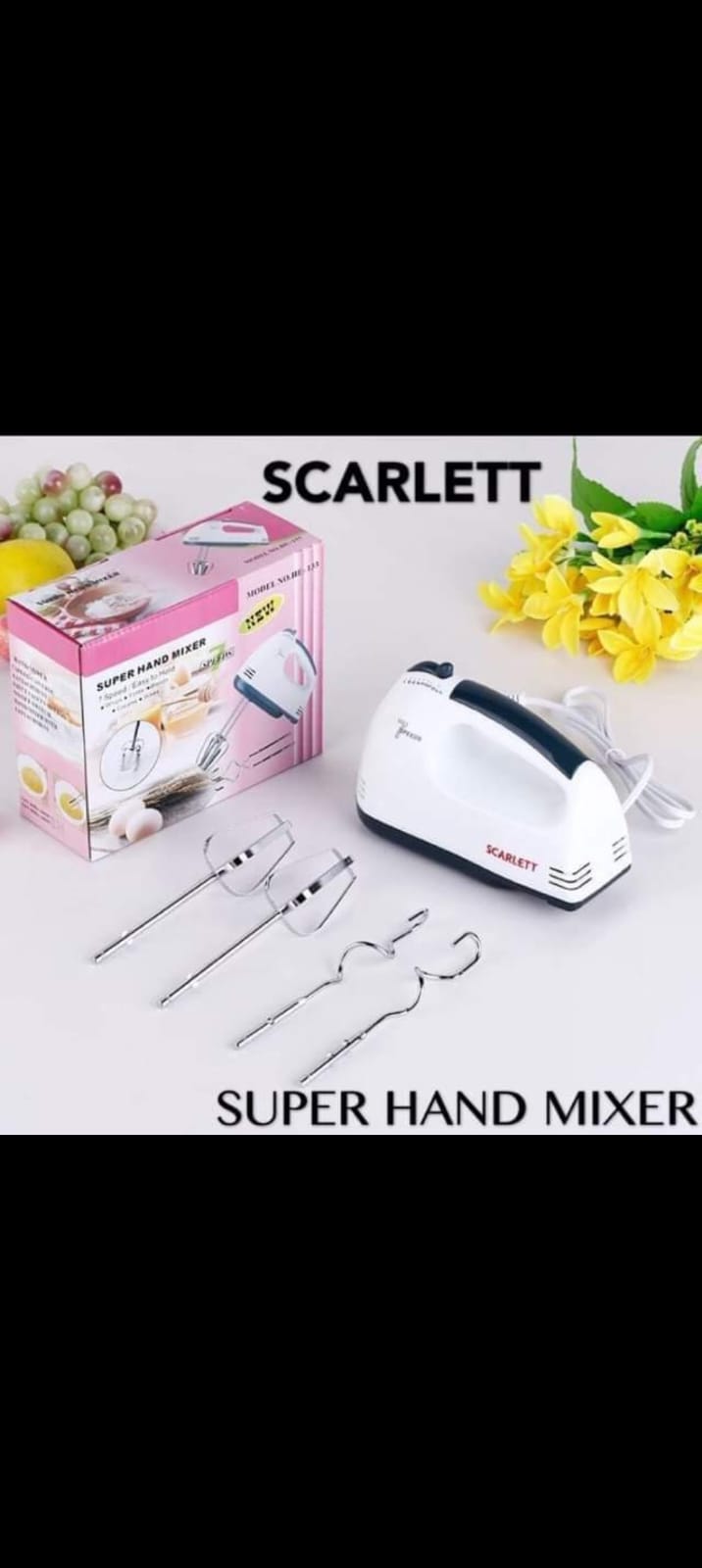 CLEARANCE SALE🦋Scarlet 2 IN 1 ELECTRIC HANDMIXER FOR BAKING🧶Featuring detachable beaters and an ergonomic handle, whip up easily endless batches of sinful confectioneries and watch that special some