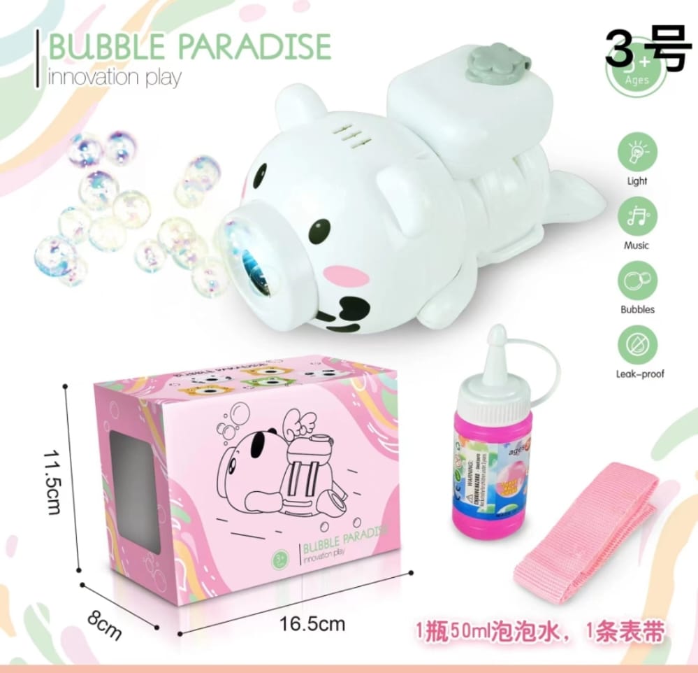 Bubble Cute Pig Bubble Camera Toy, Bubble Machine Toy for Kid😶‍🌫️????【Safe and secure】]Made of Kids-friendly ABS plastic, this bubble machine is safe, stable and nontoxic for kids to play.