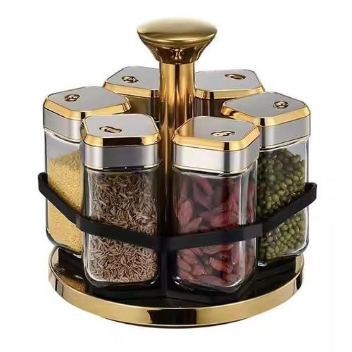 RESTOCKED🦋360-degree rotating spice rack with 6 spice jars😶‍🌫️compact, saves space, and organizes your countertop.
Easy to Clean, Makes a Great Gift: The rotating spice rack can be easily cleaned w