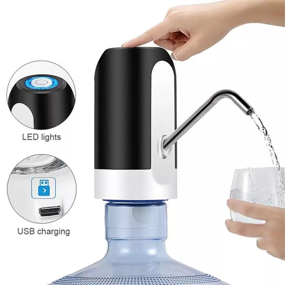 RESTOCKED🎀Electric Automatic Water Dispenser Pump Rechargeable White/black🧶BPA free drinking water dispenser, food grade silicone hose, 304 stainless steel, high density ABS plastic, no toxic, and n