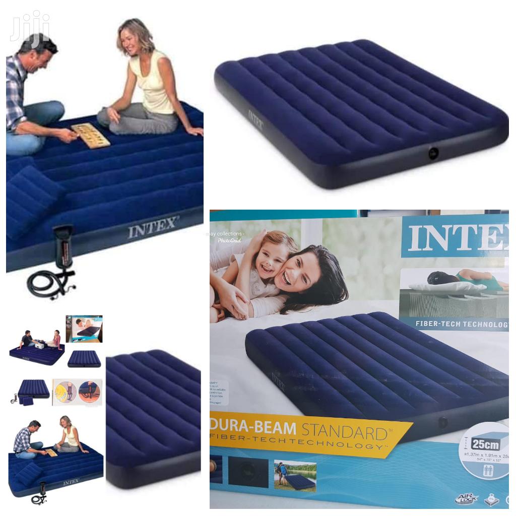 🎉❗CARRY YOUR VED WITH YOU 🎉💯Intex Inflatable Super Comfy Mattress Air Bed + FREE Electric PUMP Sleeping is now a breeze wherever you are! With this  inflatable mattress air bed, you can