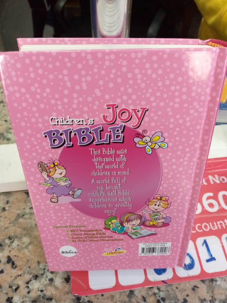 KILIMALL BOOKS NIV JOY CHILDRENS' BIBLE.The New International Version (NIV) Childrens' Bible is a complete Bible with both the old and the New Testament. The  Bible was designed with the world of chil
