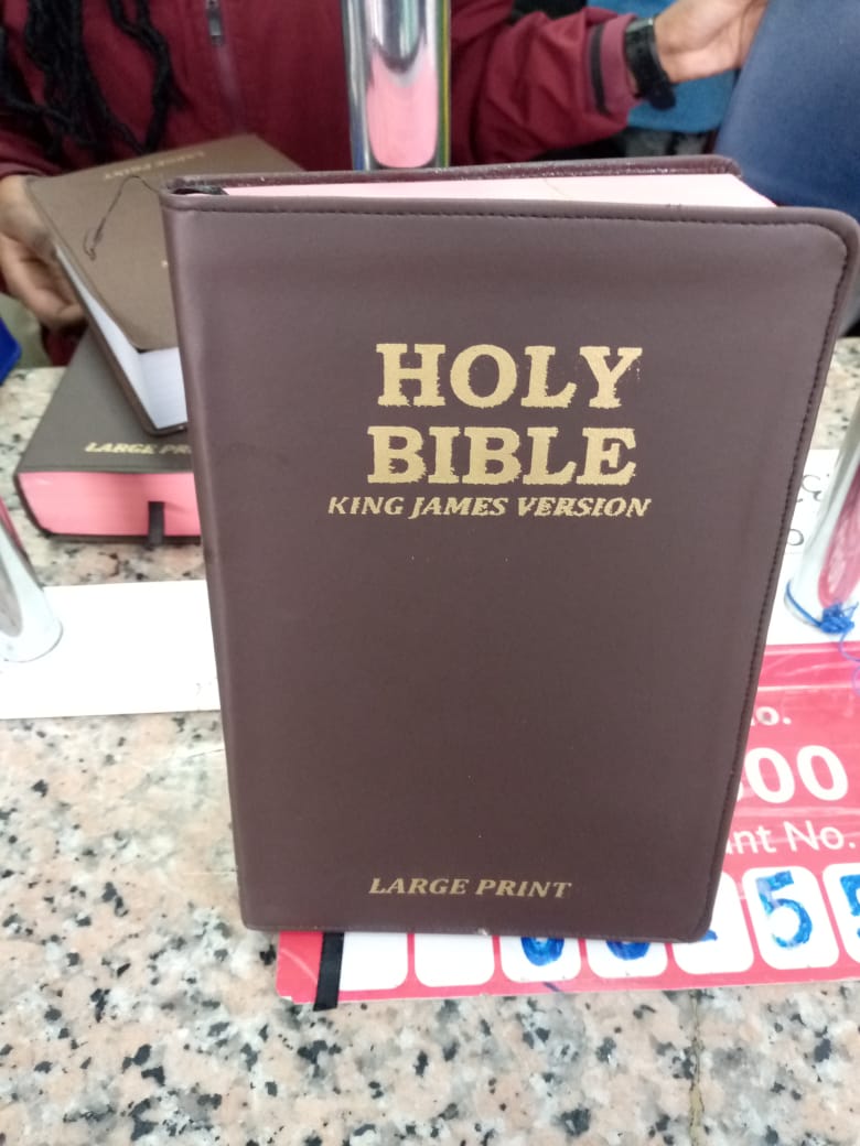 Kilimall Books New King James version Holy BibleThis edition published in 2012 has the following features:

Medium size
Simple and easy to understand English
Detail Concordance
Coated edges
Has sub- t