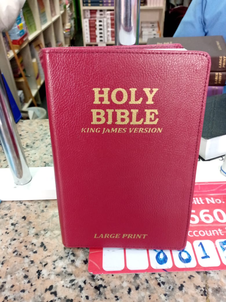 Kilimall Books New King James version Holy BibleThis edition published in 2012 has the following features:

Medium size
Simple and easy to understand English
Detail Concordance
Coated edges
Has sub- t