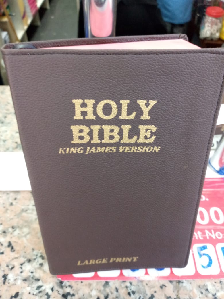 Kilimall Books New King James version Holy BibleThis edition published in 2012 has the following features:

Medium size
Simple and easy to understand English
Detail Concordance
Coated edges
Has sub- t