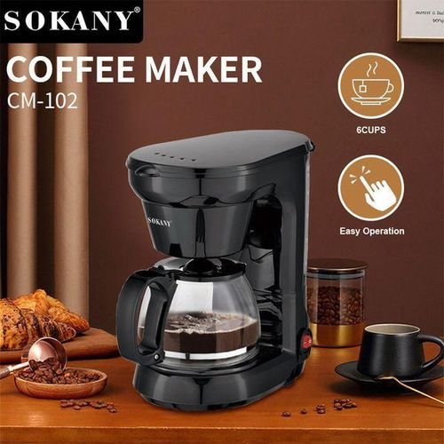 🍂UPGRADE NOW 🍂❗️AVAILABLE AT THE SHOP NOW ❗️Sokany Hot Sale 650W 750ml Coffee Maker/Coffee Machine 6 Cup, With Glass Carafe And Drip Stop Mechanism To Avoid Spillage And Dishwasher Safe, For Drip Co