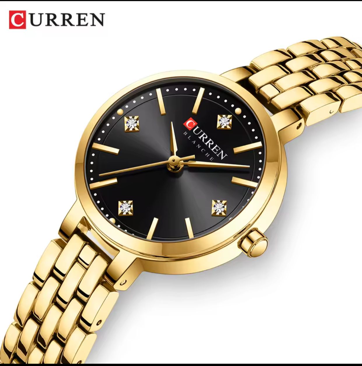 ▶️ELEVATE YOUR STYLE ▶️CURREN 9106 Fashion Quartz Watch for Women Luxury Ladies Wrist Diamonds Simple Dial Stainless Steel Waterproof Female Clock