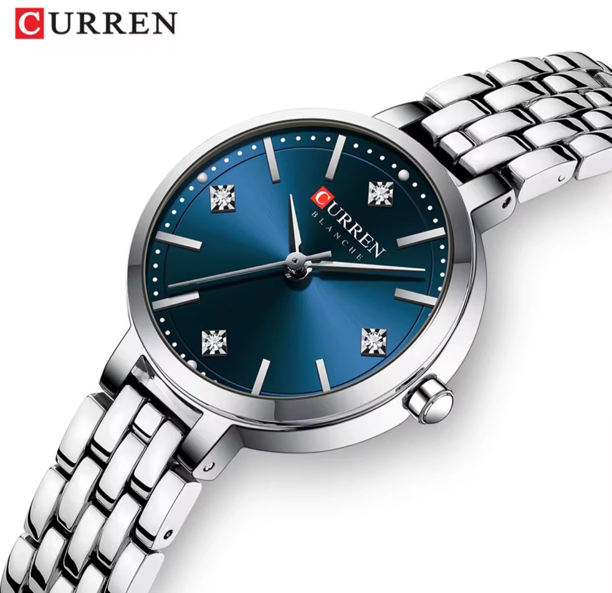 ▶️ELEVATE YOUR STYLE ▶️CURREN 9106 Fashion Quartz Watch for Women Luxury Ladies Wrist Diamonds Simple Dial Stainless Steel Waterproof Female Clock