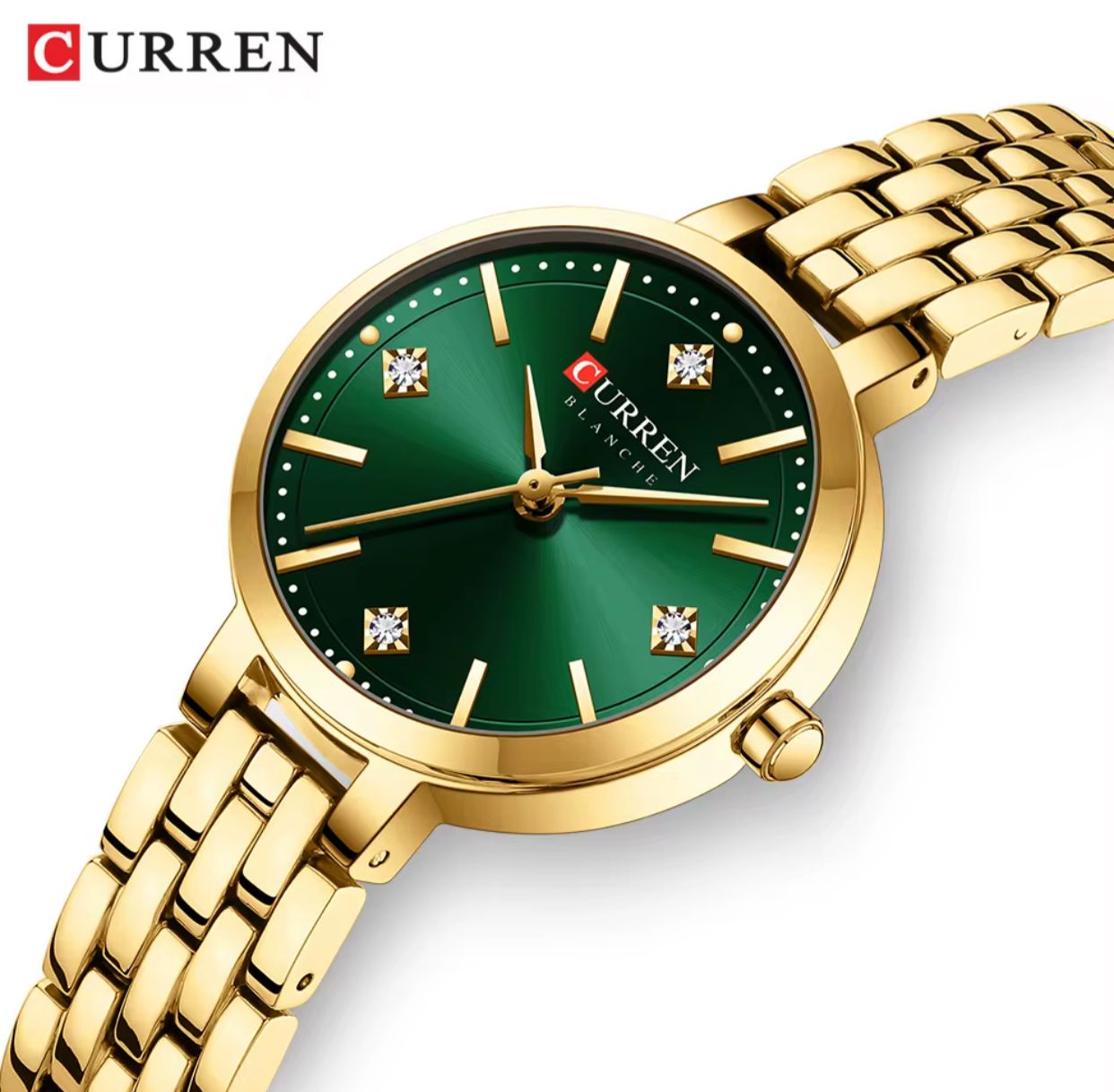 ▶️ELEVATE YOUR STYLE ▶️CURREN 9106 Fashion Quartz Watch for Women Luxury Ladies Wrist Diamonds Simple Dial Stainless Steel Waterproof Female Clock