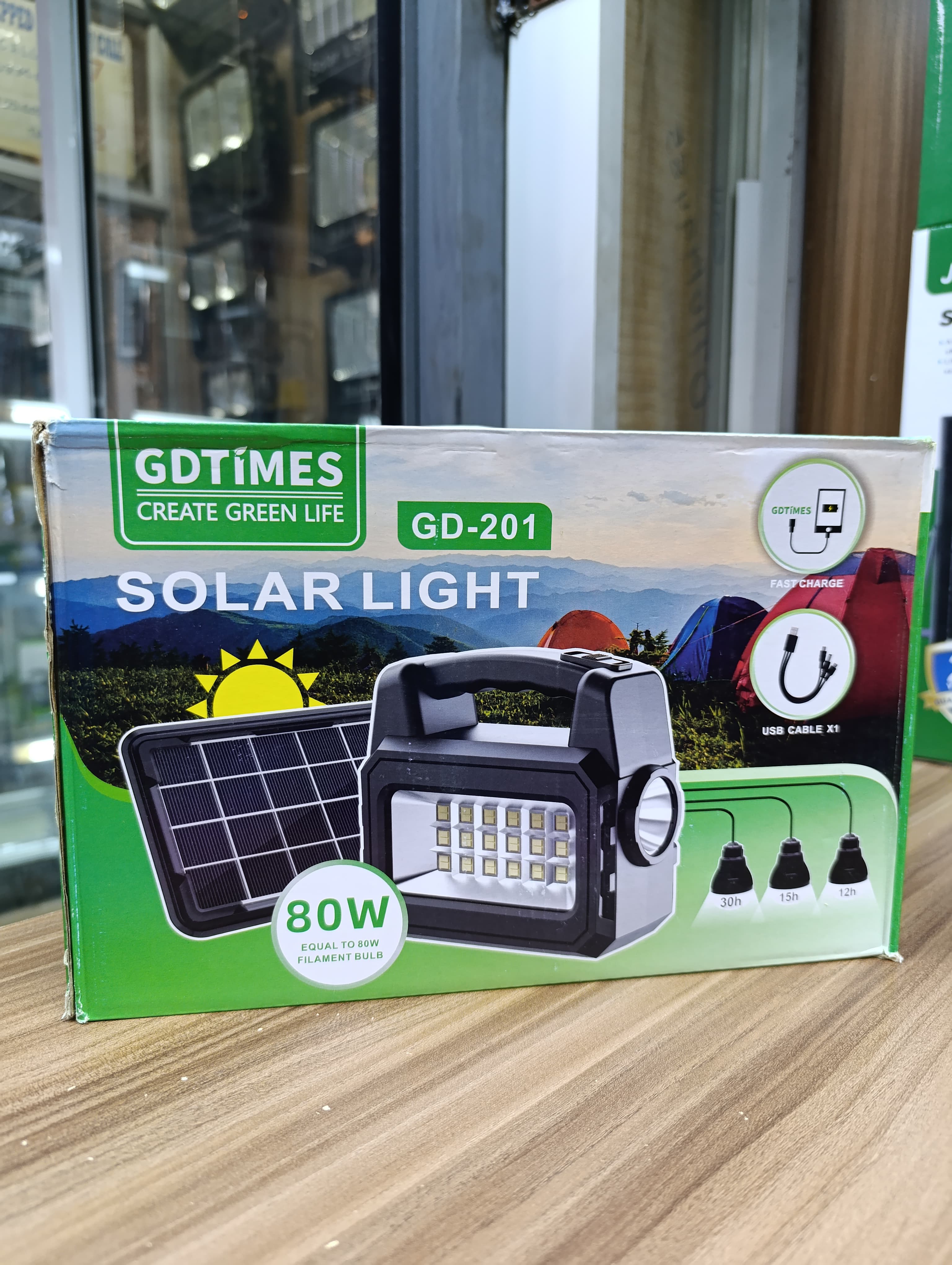 😶‍🌫️GD-201 Solar Lighting System with 3 bulbs😶‍🌫️High-efficiency solar panel
3 LED bulbs for multi-room lighting
USB port for charging phones & gadgets
Portable & easy to install
Suitable for home
