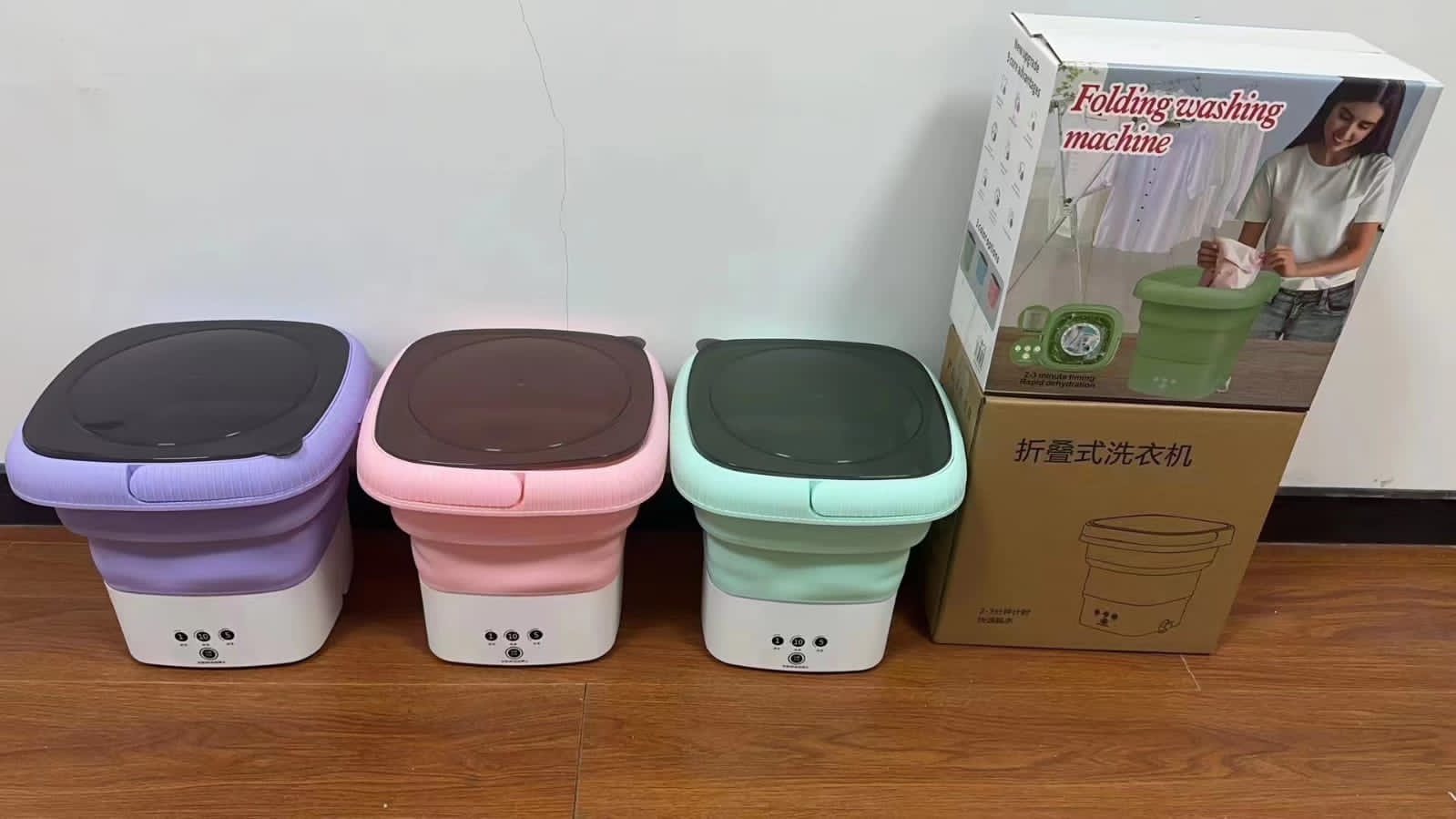 🎉foldable Washing Machine For Clothes With Dryer Bucket,For  Washing Socks ,Innerware,Handkerchief and other light garments😶‍🌫️Washing capacity: 6L
Height: 27cm and below
Weight: 1.45KG
Power sup