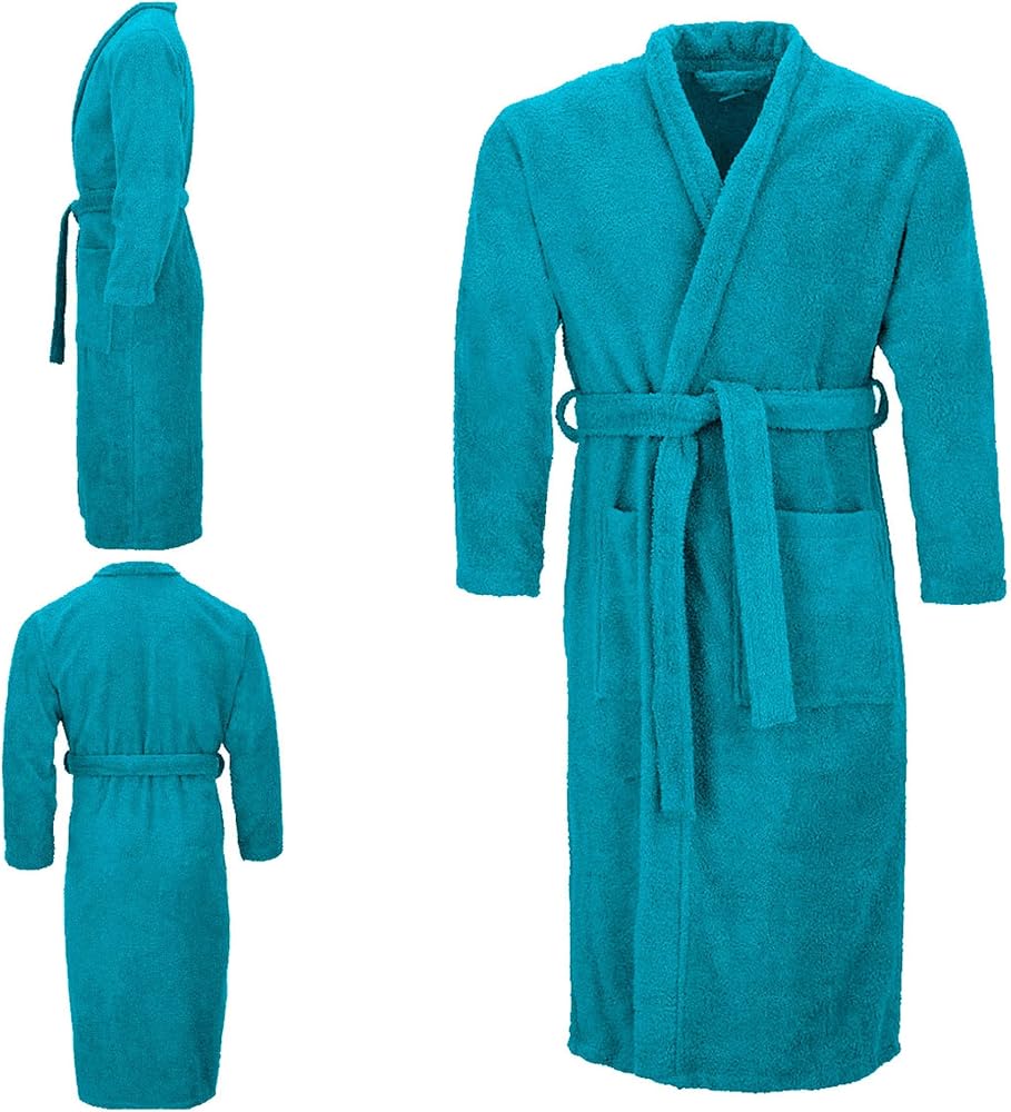 Fashion Super Absorbent Cotton Long Shawl Collar Plush Bathrobes. Unisex Absorbent and Quick Drying: Our robes are designed to efficiently absorb moisture while allowing for quick drying, keeping you
