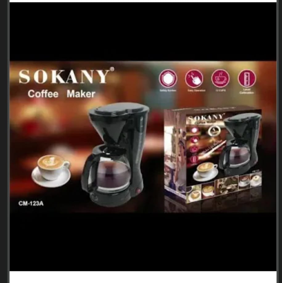 Sokany Automatic Home Office Coffee Machine With Pot   An excellent choice for a home, apartment, work area, or dorm room, the coffeemaker provides a space-saving compact size with a small footprint t