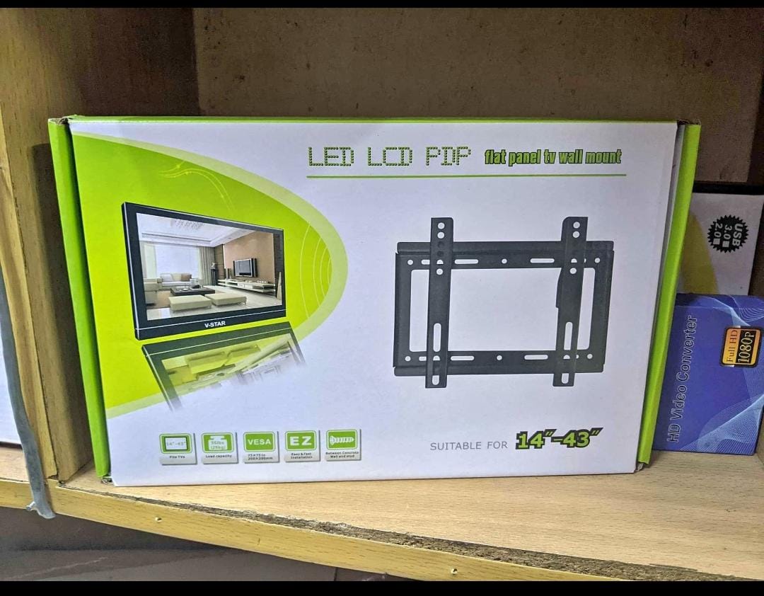 14" - 43" Inch Flat Panel TV Wall Mount Bracket  High-quality TV Wall Mount keeps your flat panel TV safe and stable, letting you Slim TV look just like a picture hanging on the wall. The unsightly ca