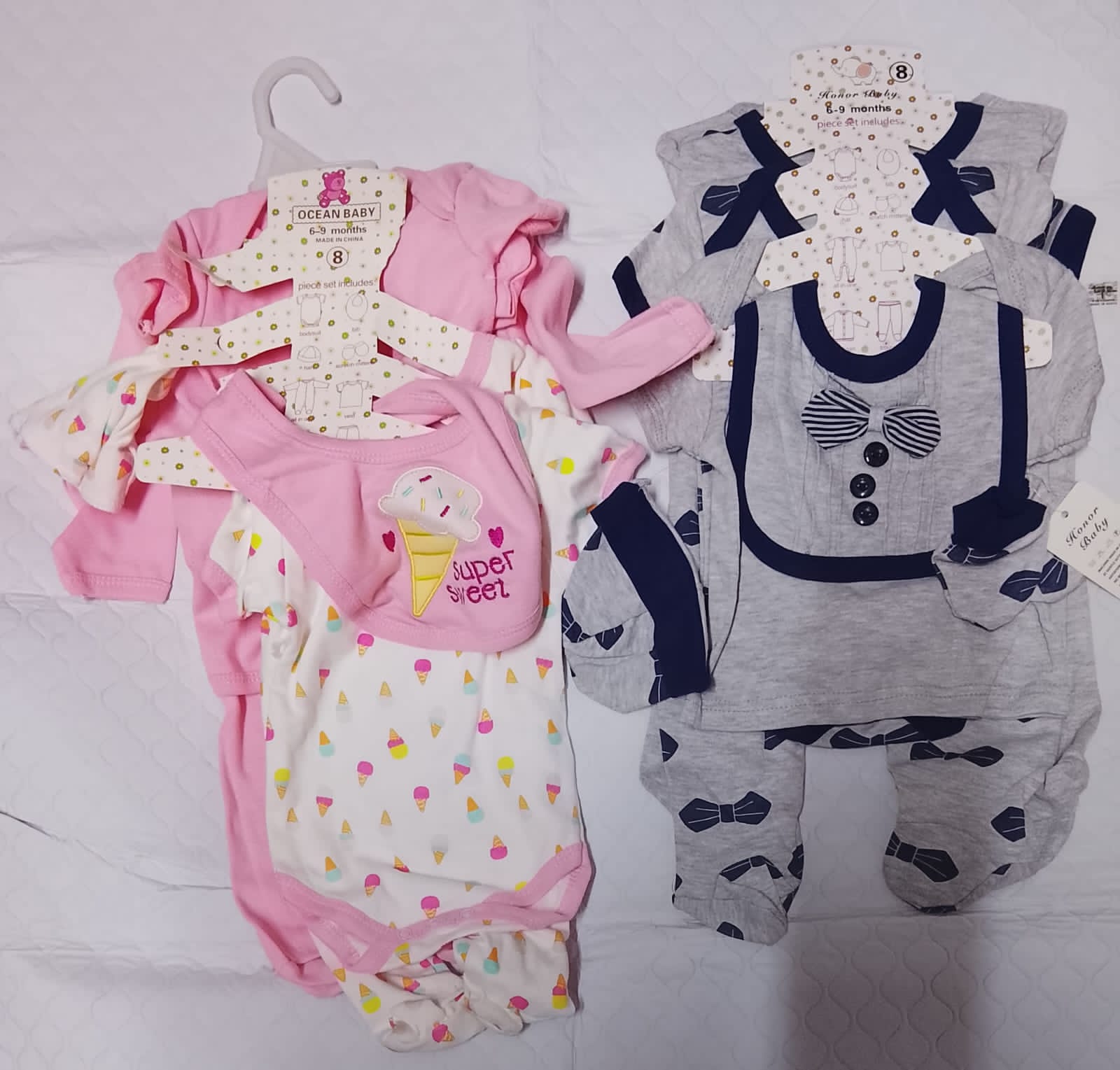 8pcs receiving set cotton Dressing your little one has never been so easy, get this all in one set baby wear and enjoy the comfort and luxury that comes with beautiful colors, excellent quality and go