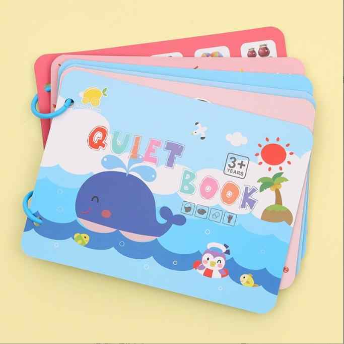 Montessori DIY Busy Books with Velcro – Reusable Educational Toddler Activity Books for Travel, Waiting Rooms, and Daily Learning