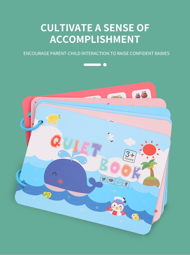 Montessori DIY Busy Books with Velcro – Reusable Educational Toddler Activity Books for Travel, Waiting Rooms, and Daily Learning
