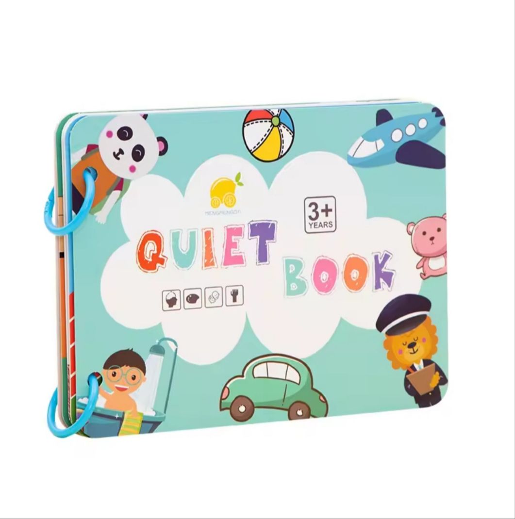 Montessori DIY Busy Books with Velcro – Reusable Educational Toddler Activity Books for Travel, Waiting Rooms, and Daily Learning
