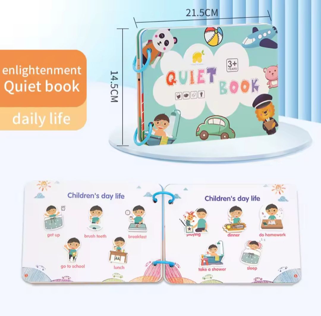 Montessori DIY Busy Books with Velcro – Reusable Educational Toddler Activity Books for Travel, Waiting Rooms, and Daily Learning
