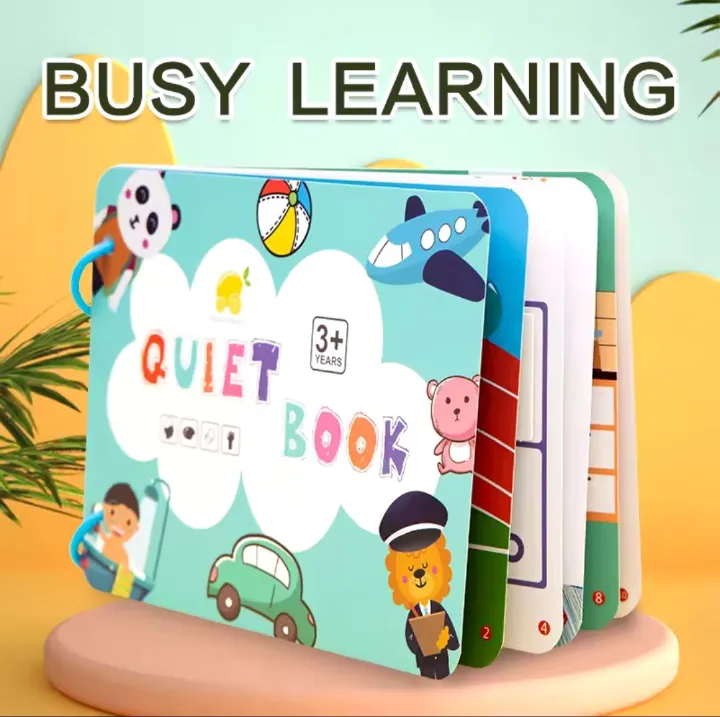Montessori DIY Busy Books with Velcro – Reusable Educational Toddler Activity Books for Travel, Waiting Rooms, and Daily Learning
