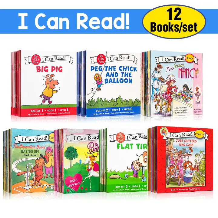 "I Can Read!" Help your child discover the joy of reading with these first Phonics Set. This 12-book collection of 7 Different Sets is designed to build strong phonics skills and boost early literacy.