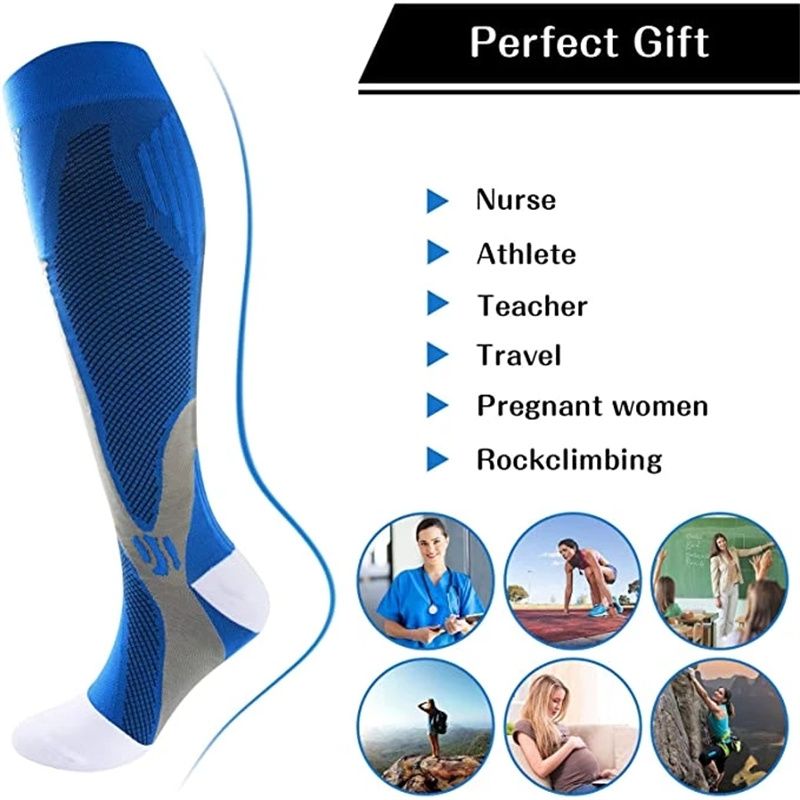 Say Goodbye To Pain with Our New Graduated Compression Socks Medical Nurses Workers Gym Hiking Cycling Diabetics Varicose Veins Sports Socks Running Football Gift Size S/M, L/XL and 2XL