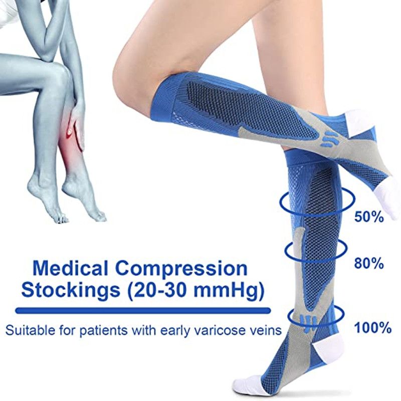 Say Goodbye To Pain with Our New Graduated Compression Socks Medical Nurses Workers Gym Hiking Cycling Diabetics Varicose Veins Sports Socks Running Football Gift Size S/M, L/XL and 2XL