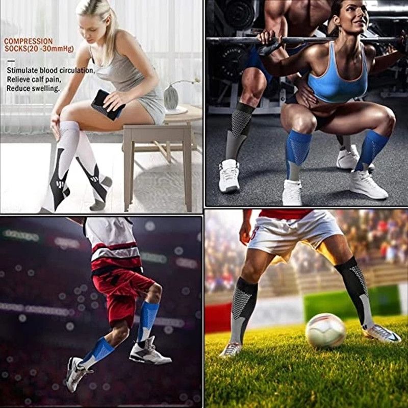 Say Goodbye To Pain with Our New Graduated Compression Socks Medical Nurses Workers Gym Hiking Cycling Diabetics Varicose Veins Sports Socks Running Football Gift Size S/M, L/XL and 2XL