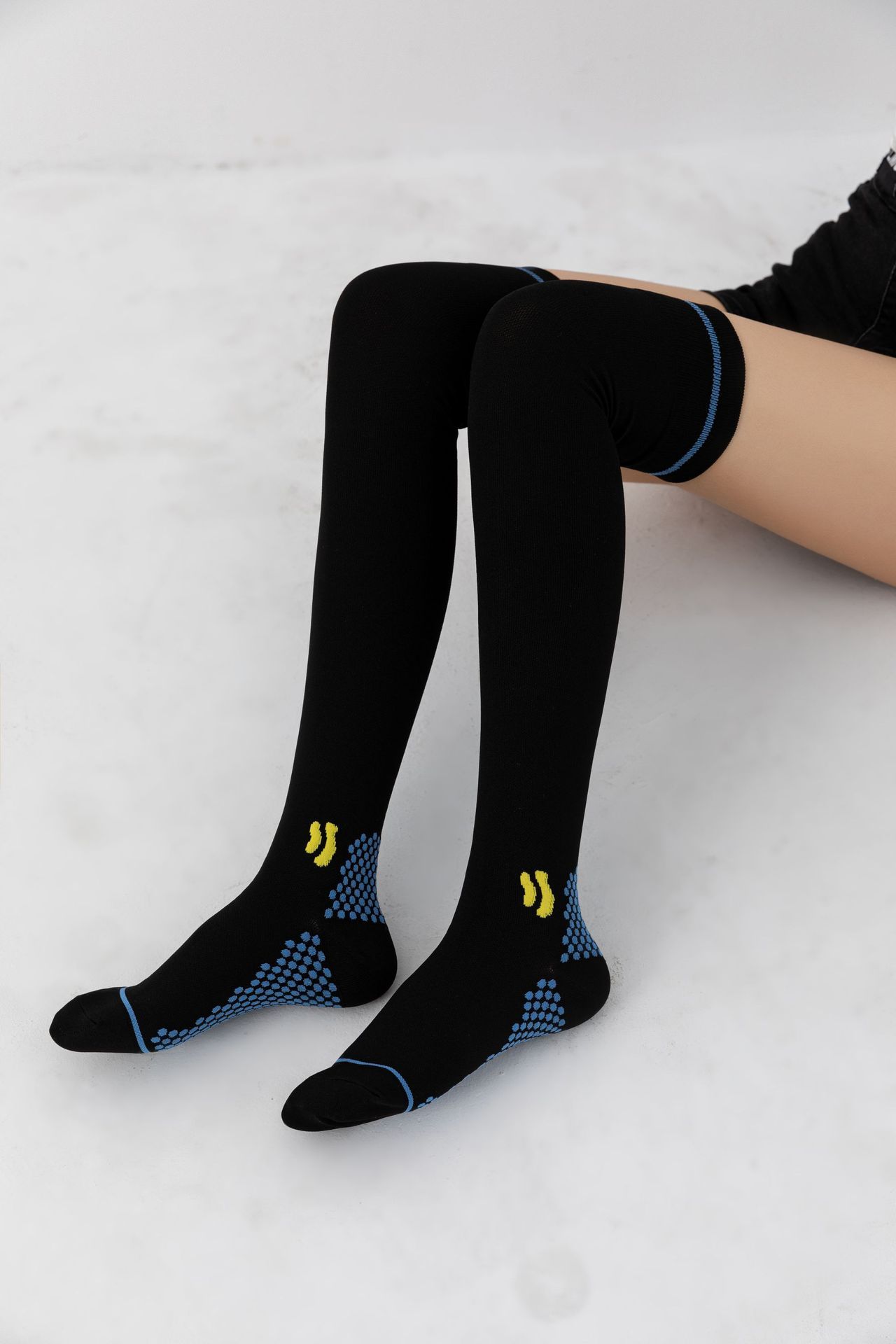 New Over The Knee Compression Socks designed for both athletic performance and all-day wear. Crafted with breathable, moisture-wicking fabric to keep your legs cool and dry.