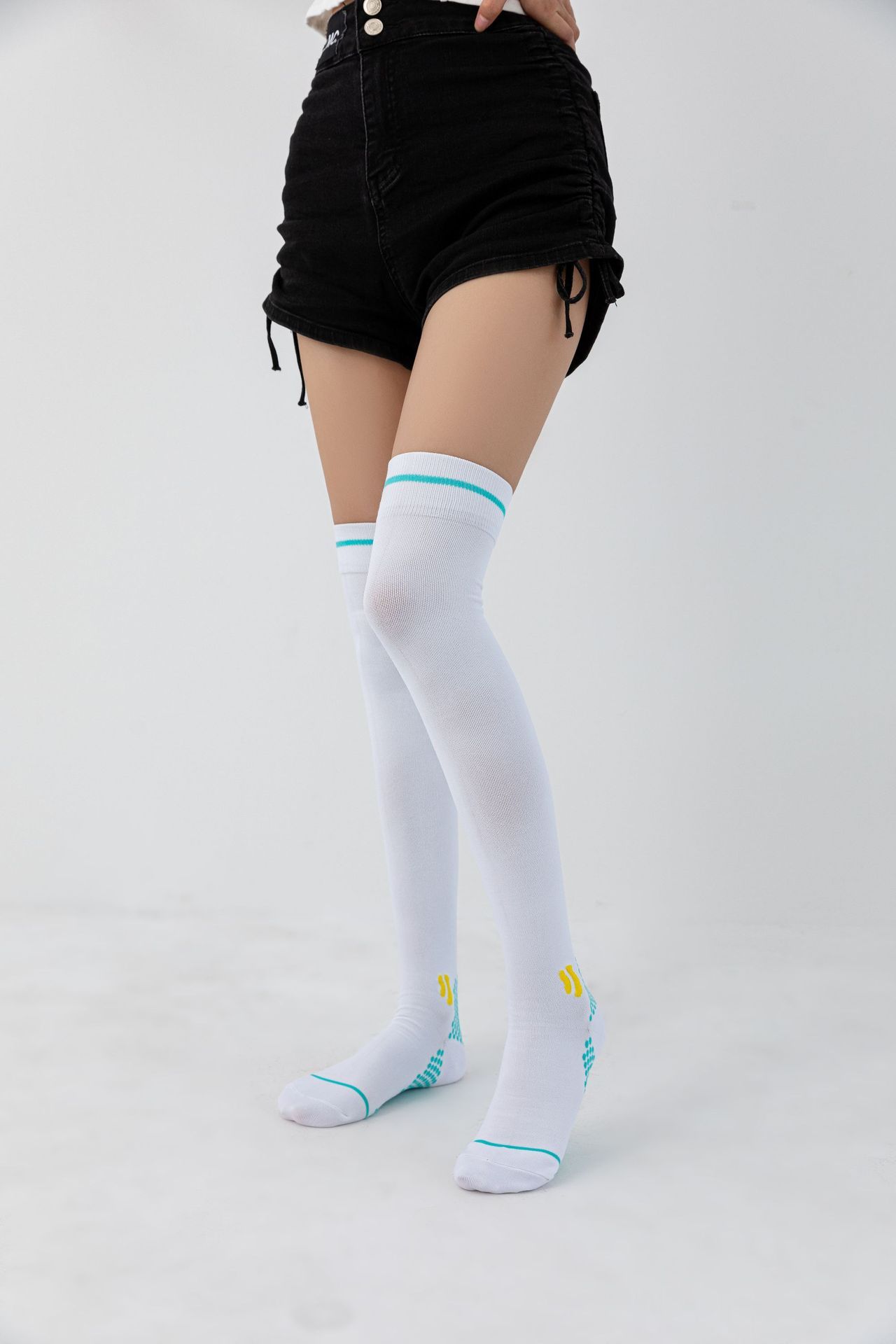 New Over The Knee Compression Socks designed for both athletic performance and all-day wear. Crafted with breathable, moisture-wicking fabric to keep your legs cool and dry.