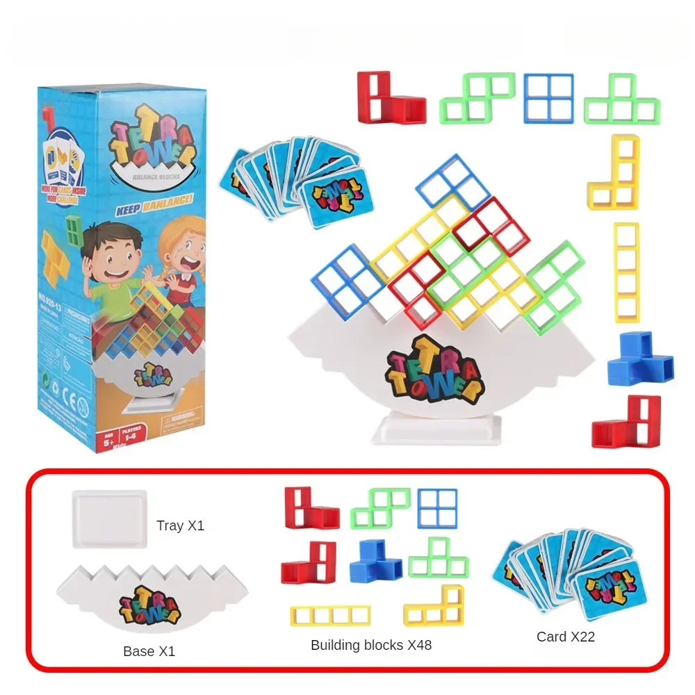 New 48 Piece Tetra Tower Game is a plug and play Game that is both challenging and Fun. Great for the whole Family - Improves your Baby,s Hand Eye Coordination Concentration Skills Set Back Resistance