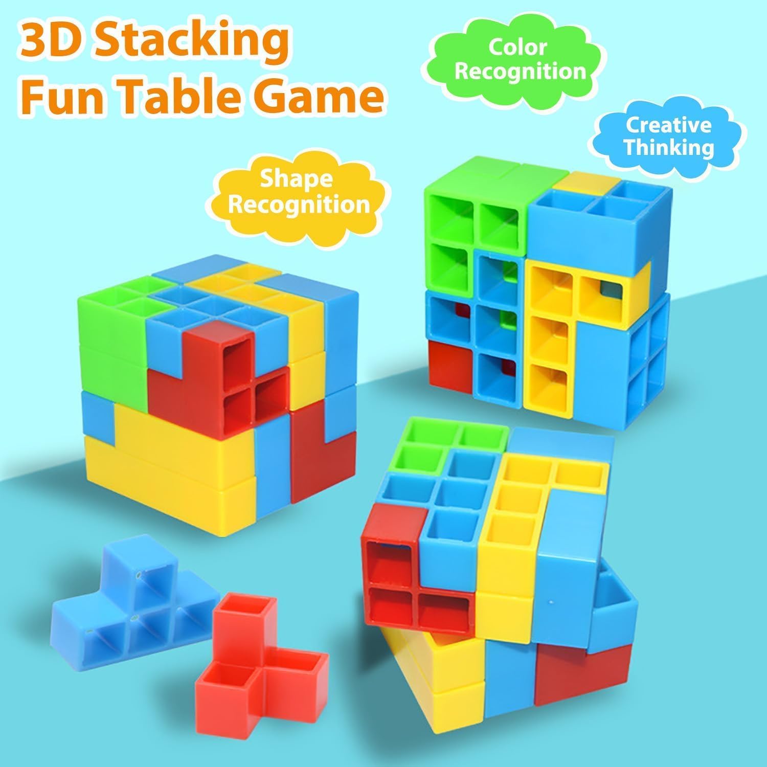 New 48 Piece Tetra Tower Game is a plug and play Game that is both challenging and Fun. Great for the whole Family - Improves your Baby,s Hand Eye Coordination Concentration Skills Set Back Resistance