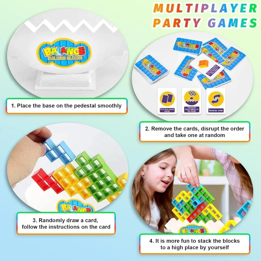 New 48 Piece Tetra Tower Game is a plug and play Game that is both challenging and Fun. Great for the whole Family - Improves your Baby,s Hand Eye Coordination Concentration Skills Set Back Resistance
