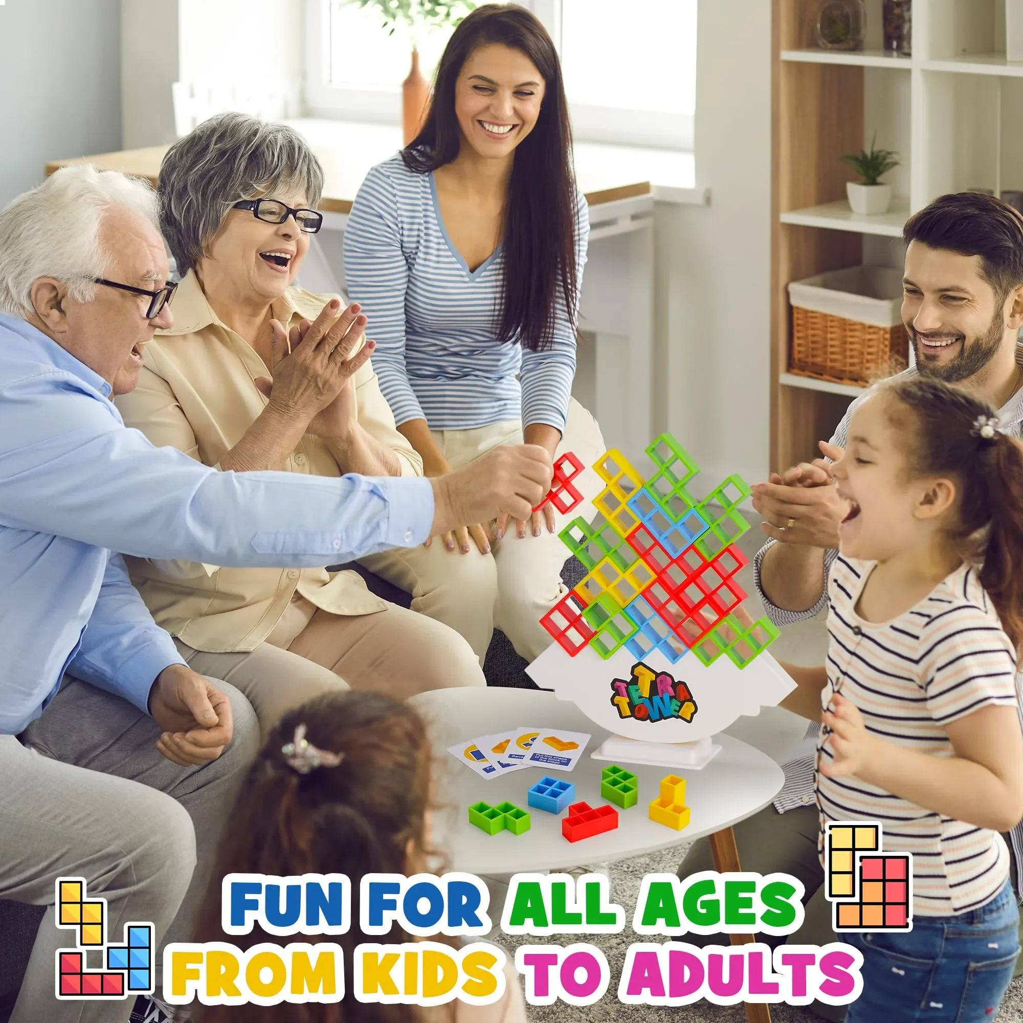 New 48 Piece Tetra Tower Game is a plug and play Game that is both challenging and Fun. Great for the whole Family - Improves your Baby,s Hand Eye Coordination Concentration Skills Set Back Resistance