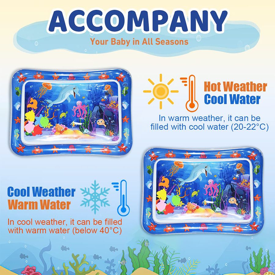 Introduce your baby to a world of sensory exploration and developmental fun with our Baby Water Play Mats! Each mat is uniquely designed to stimulate growth, improve motor skills, and ignite curiosity