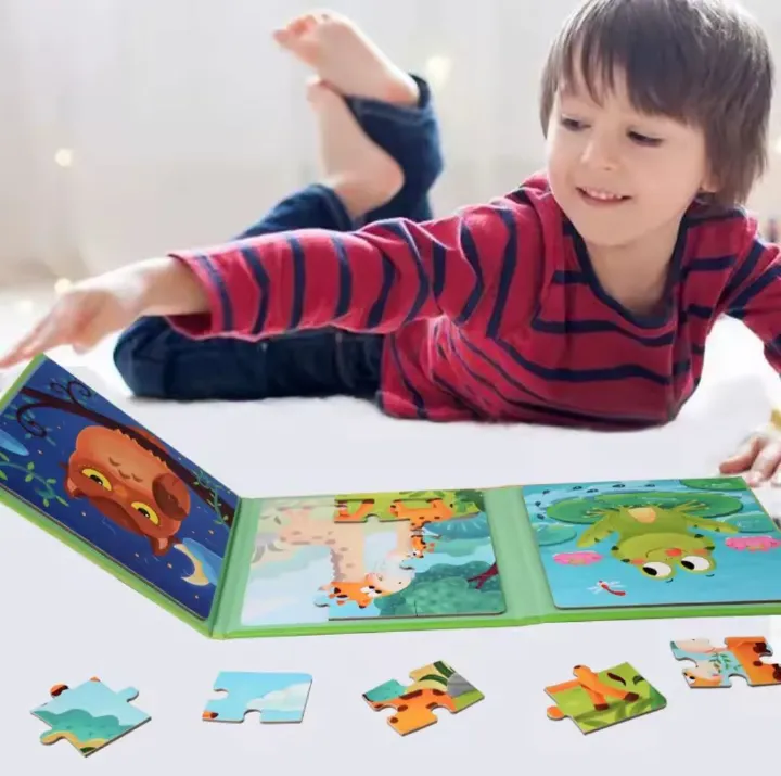 Keep little hands busy and minds sharp with our 3 IN 1 Portable MAGNETIC JIGSAW Puzzle Sets! Designed for kids aged 3+, this set includes 3 engaging PHASED Puzzles—perfect for building skills