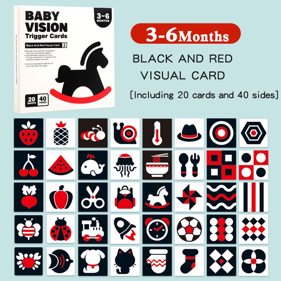 Baby Vision Stimulus Flash Cards – Boost Brain Development, Focus & Visual Recognition (0-36 Months)