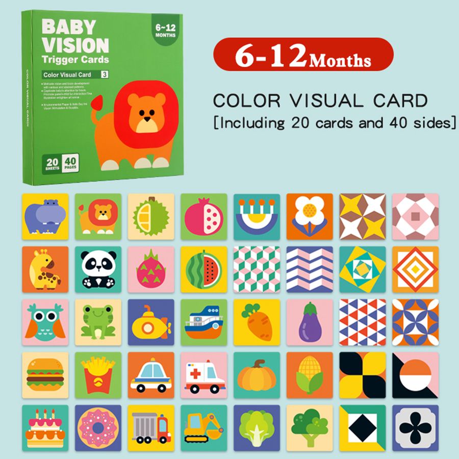 Baby Vision Stimulus Flash Cards – Boost Brain Development, Focus & Visual Recognition (0-36 Months)
