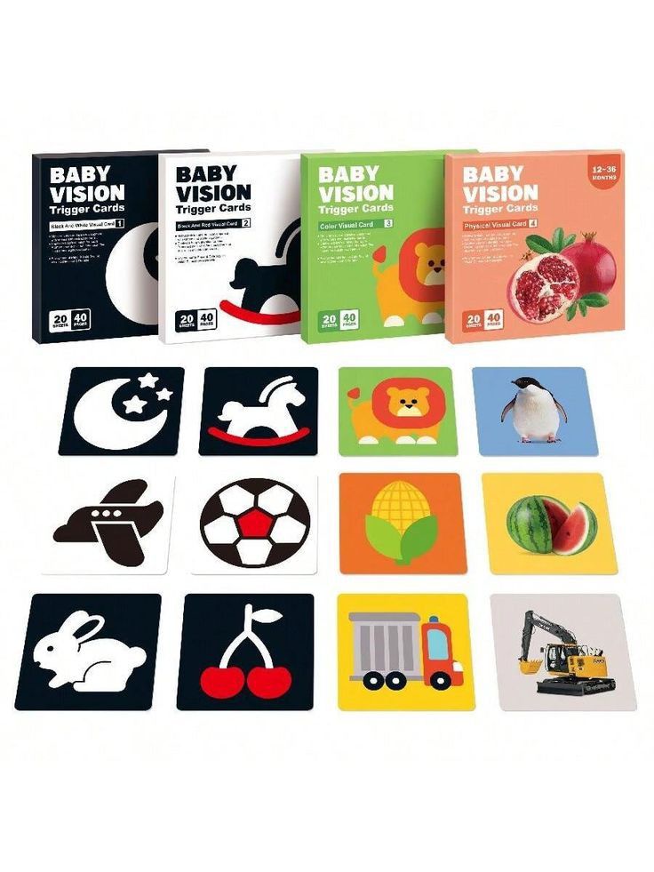 Baby Vision Stimulus Flash Cards – Boost Brain Development, Focus & Visual Recognition (0-36 Months)