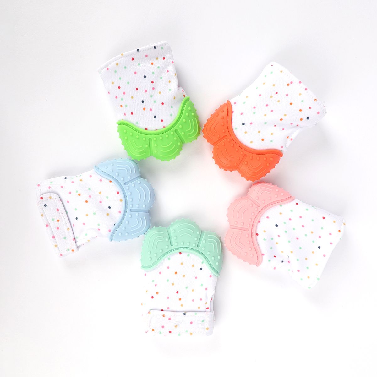 Baby Silicone Teething Glove – Soothing Relief. Let your little one teethe in comfort and joy with our Baby Silicone Teething Glove – the perfect blend of safety, softness, and sensory fun 0-12 Months