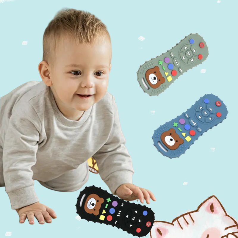 Soothe your little one’s sore gums with a playful twist! Our Baby Silicone Remote Control Teether Toy is designed to captivate and comfort teething babies who just love to grab the family remote.