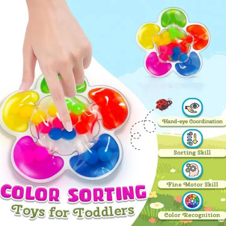 Montessori Color Sorting & Sensory Toy – Educational Toddler Learning Game & Stress Relief Fidget for Adults.