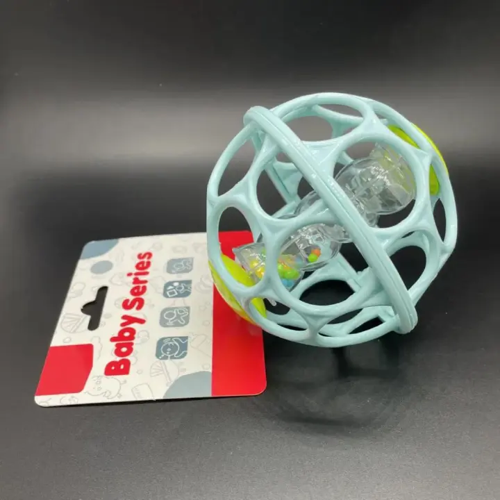 Baby O Ball Rattle Toy – Soft Grip Sensory Ball with Rattling Beads. Developmental Toy for Infants & Toddlers specially designed for tiny hands and growing minds.