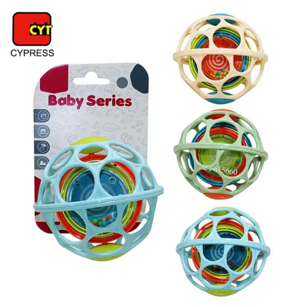 Baby O Ball Rattle Toy – Soft Grip Sensory Ball with Rattling Beads. Developmental Toy for Infants & Toddlers specially designed for tiny hands and growing minds.