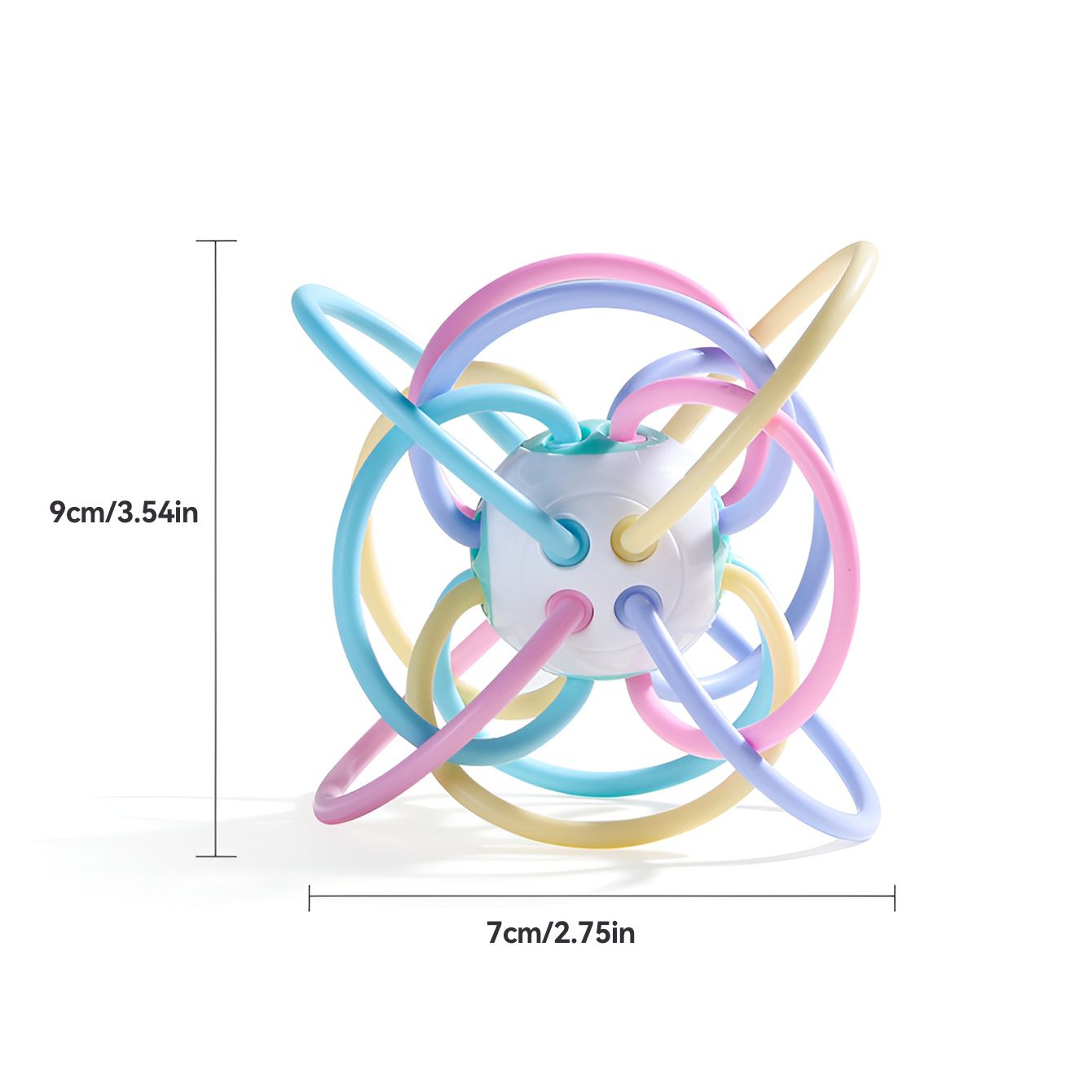 Manhattan Sensory Teether Ball – BPA-Free Baby Grasping, Teething & Developmental Toy (3+ Months)