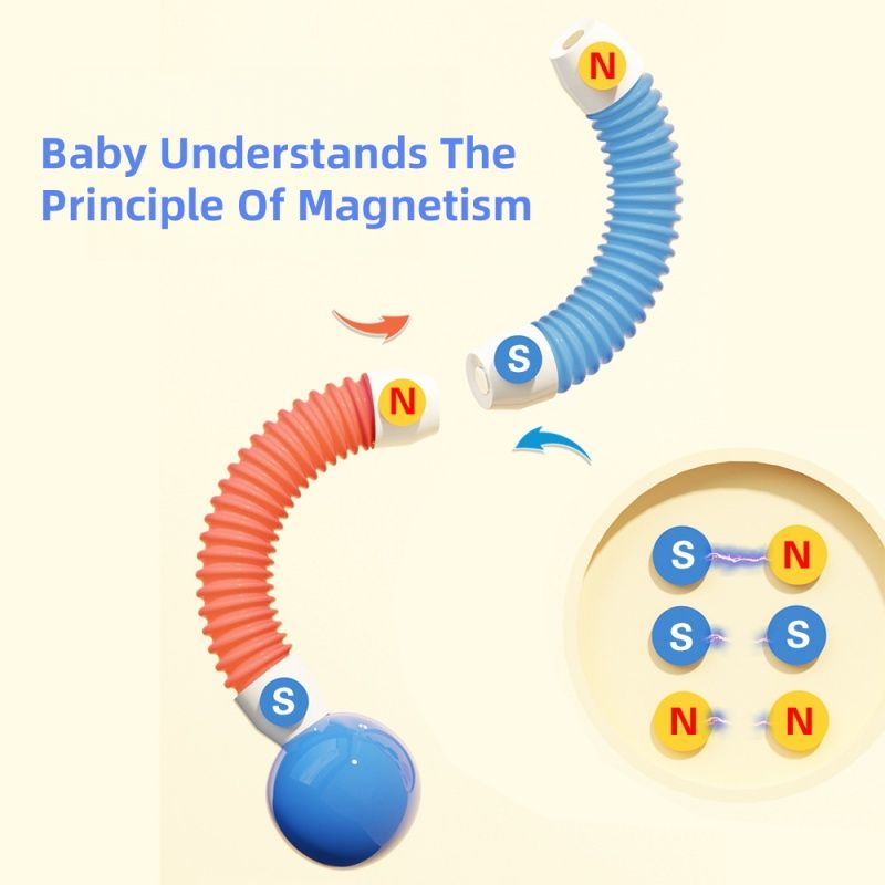 100PCS Flexible Magnetic Tube Block Set – STEM & Sensory Learning Toy for Ages 3+